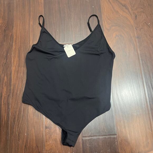 Intimately Free People Black Tank Top Bodysuit Size XL -NWT - Picture 1 of 8